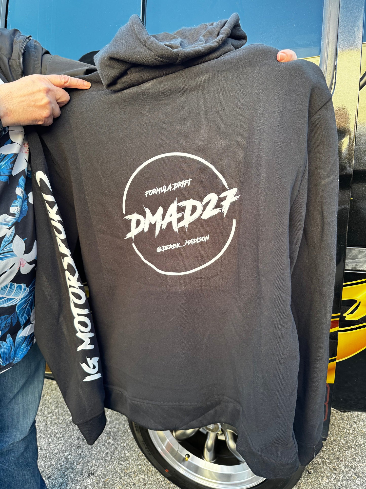 Black DMAD27 Circle IGM Sleeve Hoodie
