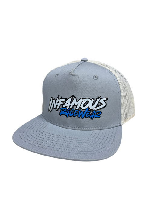 Infamous Racewear Light Gray Trucker Hat