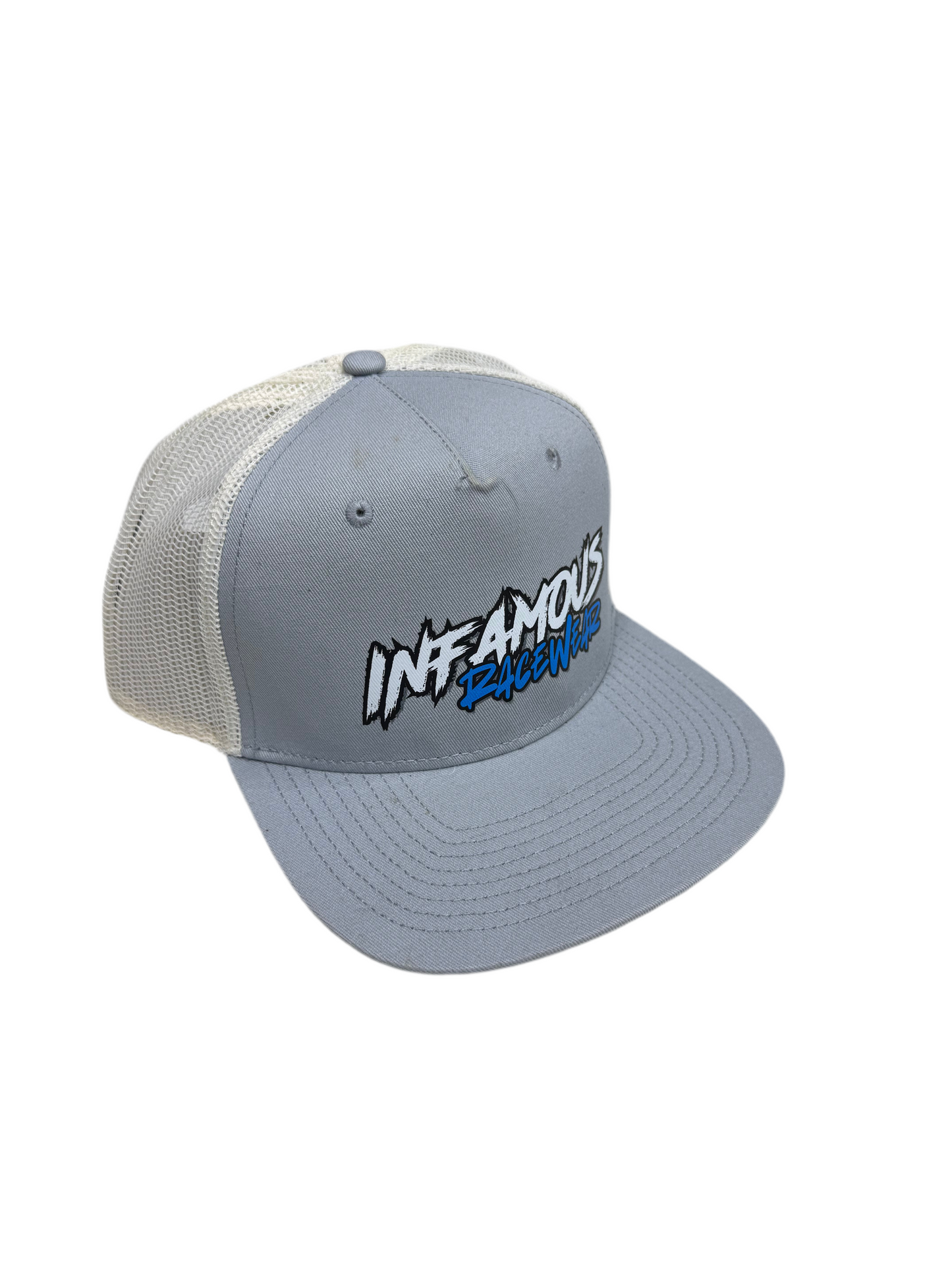 Infamous Racewear Light Gray Trucker Hat