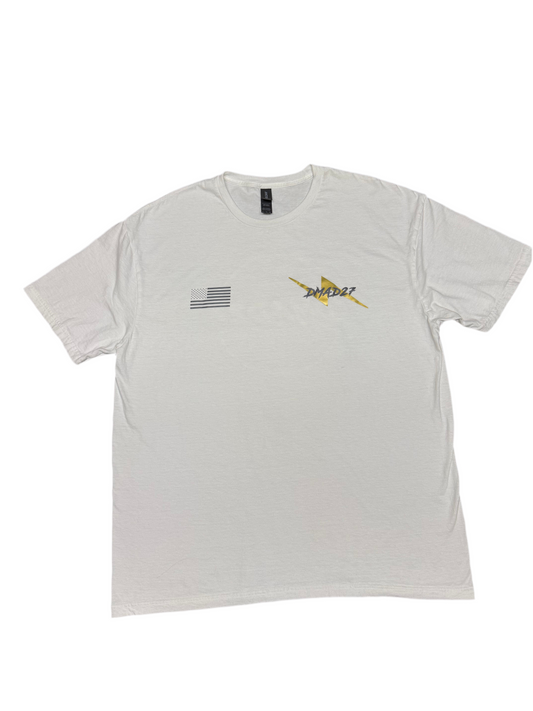 White DMAD27 Lightning Bolt Shirt