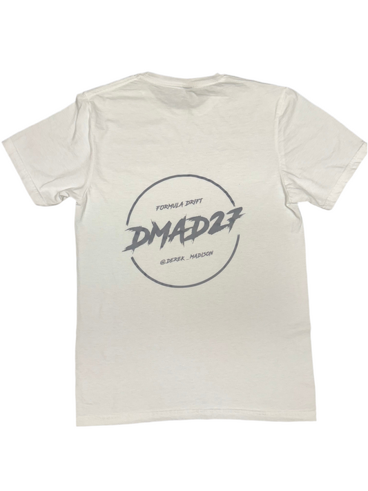 White DMAD27 Circle/American Flag Shirt